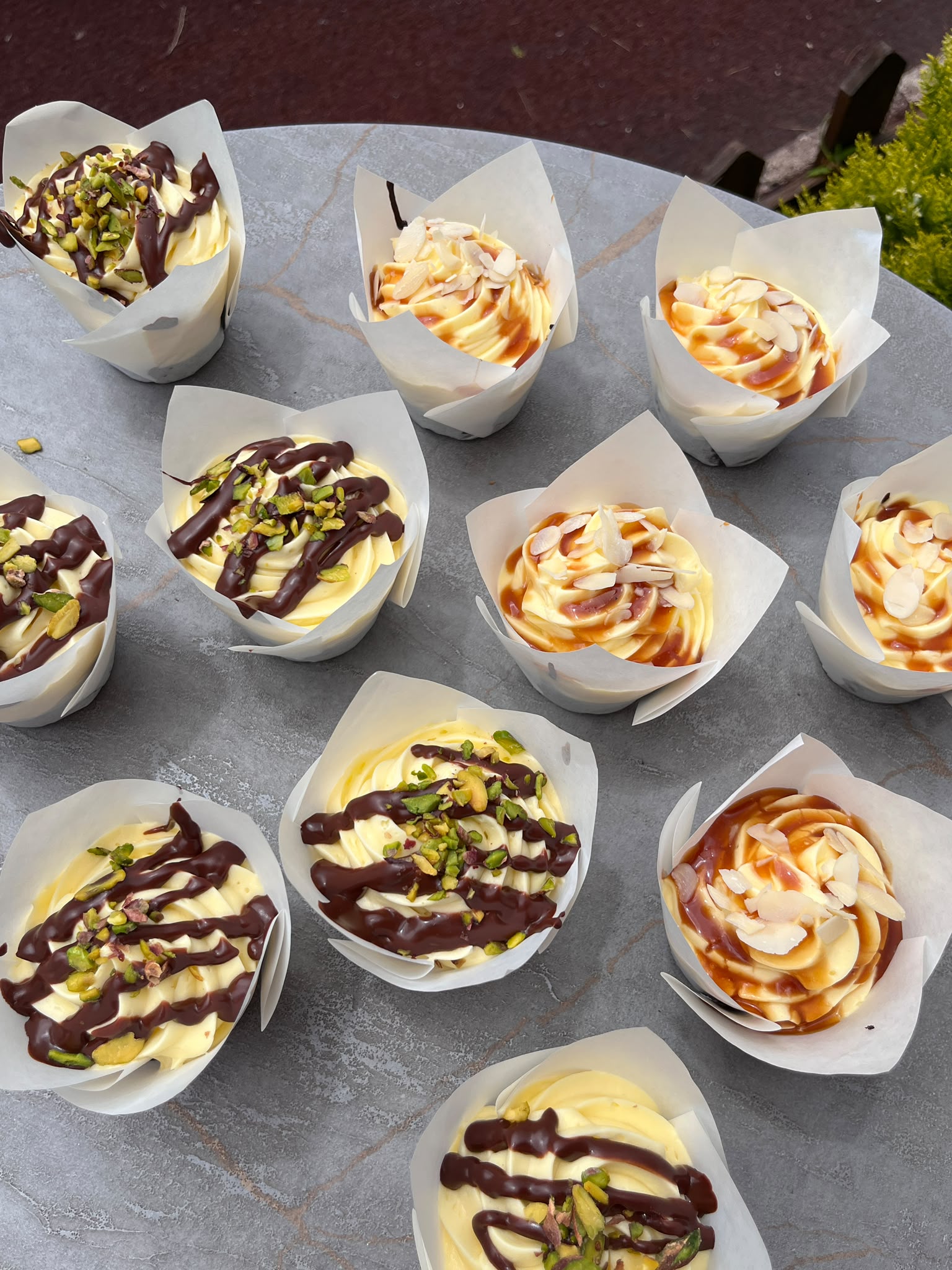 Fıstıklı ve karamelli cupcake